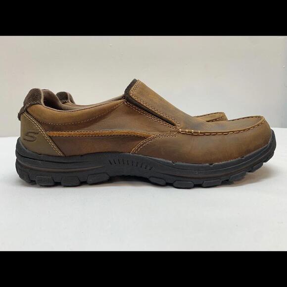Sketchers 6452 Brown Skechers Relaxed Fit Braver Men's Slip-on Shoes Sketchers 6452 Brown Skechers Relaxed Fit Braver Men's Slip-on Shoes